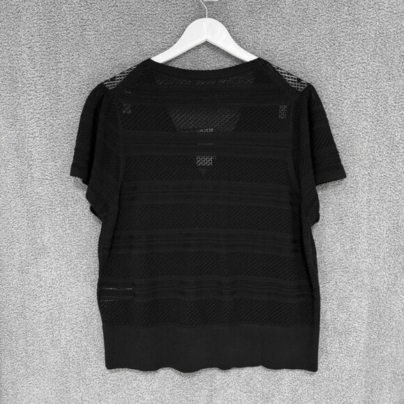 Banana Republic Short Sleeve Pointelle Lace Knit Cardigan / Top - Picture 6 of 7